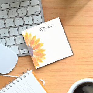 Notas Post-it® Girasol Personalizado De La Mesa De