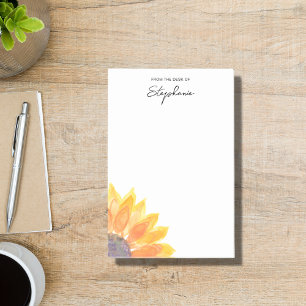 Notas Post-it® Girasol personalizado de la mesa de