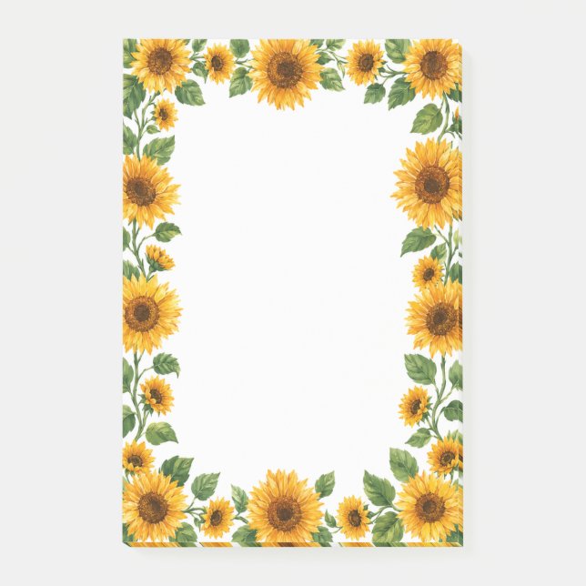 Notas Post-it® Girasoles (Anverso)