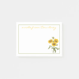 Notas Post-it® Girasoles amarillos elegantes personalizados
