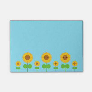 Notas Post-it® Girasoles de Kawaii