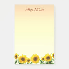 Notas Post-it® Girasoles Elegantes Cosas Que Hacer