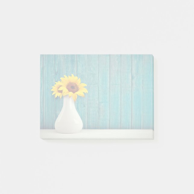 Notas Post-it® Girasoles en un jarrón (Anverso)