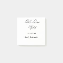 Notas Post-it® Girls Gone wild Bachelorette party name date bride
