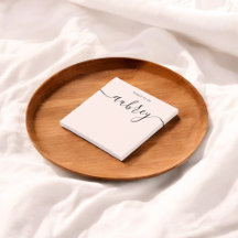 Girly Monograma caligrafía Rubor Pink