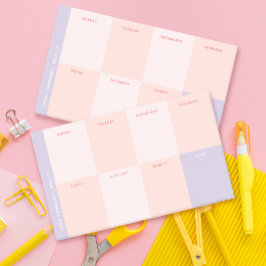 Notas Post-it® Girly Name Purple Pink School Weekly Planner