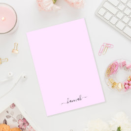 Notas Post-it® Girly Purple Monograma Moderno Script Personalizad