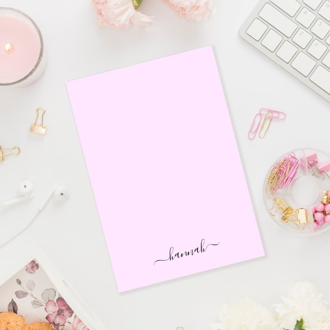 Notas Post-it® Girly Purple Monograma Moderno Script Personalizad (Subido por el creador)