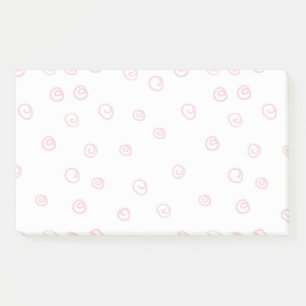 Notas Post-it® giros de doodle blanco moderno