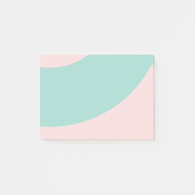 Notas Post-it® Giros rosas y verdes (Anverso)