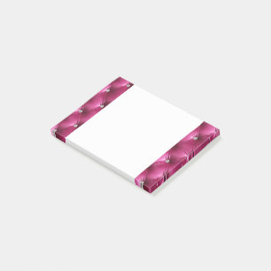 Notas Post-it® Glam Girly Pink Faux Velvet de lujo