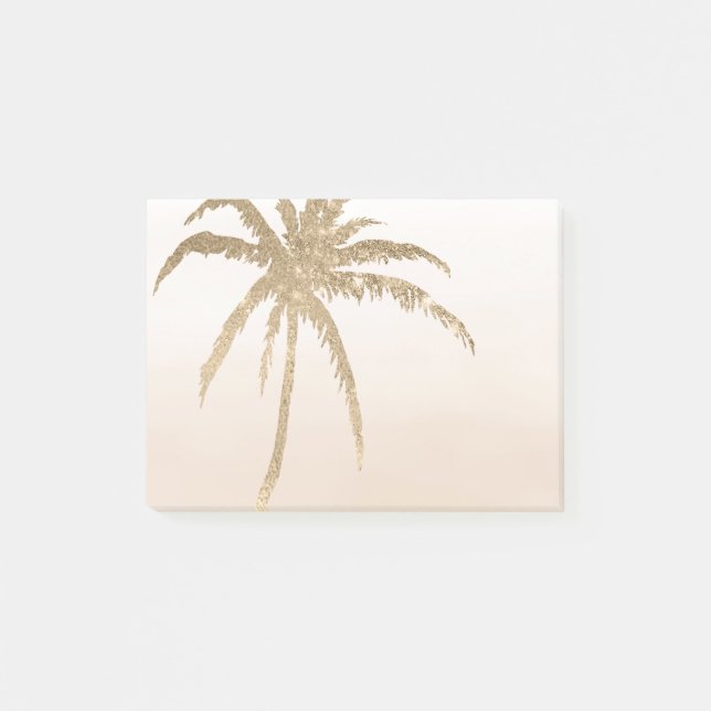 Notas Post-it® Glam Gold Palm Tropical Palm (Anverso)