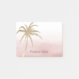 Notas Post-it® Glam Gold Palm Tropical Pink Pink