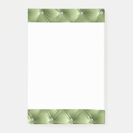 Notas Post-it® Glam Sage Green Faux Velvet de lujo