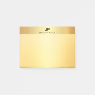 Notas Post-it® Glamorosa plantilla de oro moderna a la moda elega