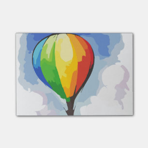 Notas Post-it® Globo del aire caliente del arco iris