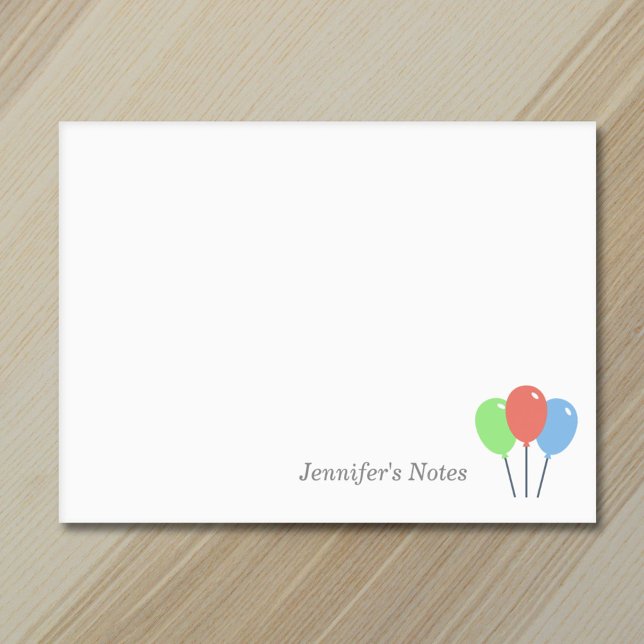 Notas Post-it® Globos de Cumpleaños de Colores (Birthday Colored Balloons Post-it Notes)