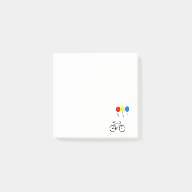 Notas Post-it® Globos y Bicicleta (Anverso)