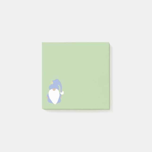 Notas Post-it® Gnoma azul pequeño (Anverso)