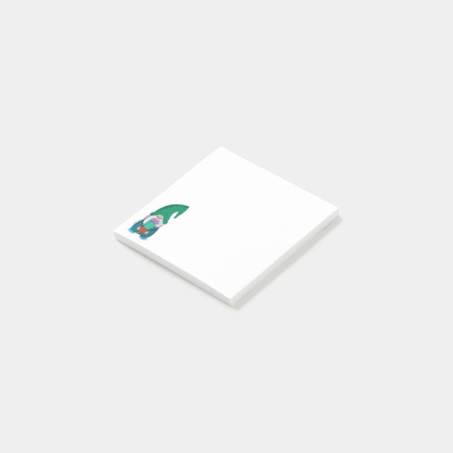 Notas Post-it® Gnome con un cactus  (En perspectiva)