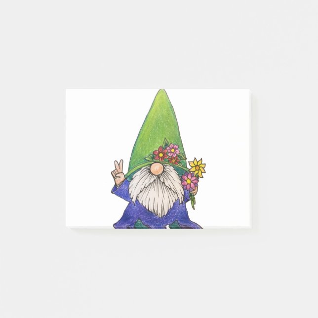 Notas Post-it® Gnome Day Hippy (Anverso)