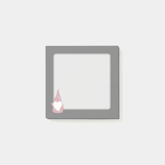 Notas Post-it® Gnome - Rosa (Anverso)