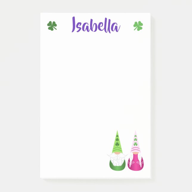 Notas Post-it® Gnome Toss St. Patrick's Day (Anverso)
