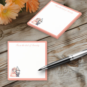 Notas Post-it® Gnome Whimsical Love Cute Bride Groom Boda
