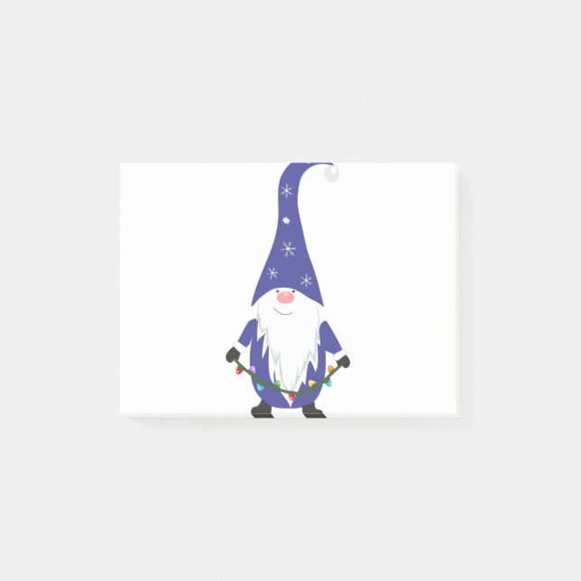 Notas Post-it® gnomo azul (Anverso)