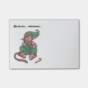 Notas Post-it® Gnomo del mono del navidad