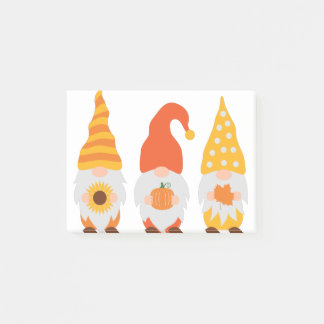 Notas Post-it® gnomos de otoño. Personalizado lindo gnomos de oto