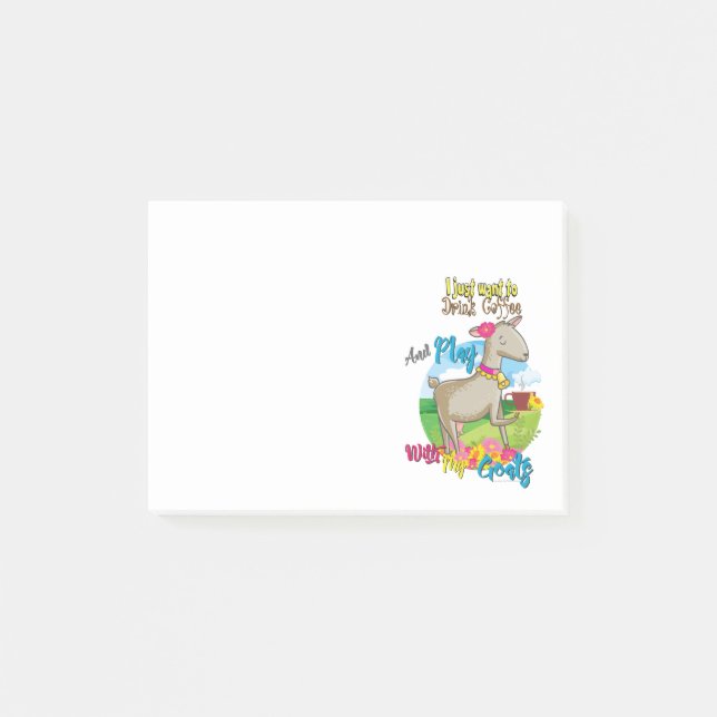 Notas Post-it® GOAT | Sólo quiere beber café con cabras (Anverso)