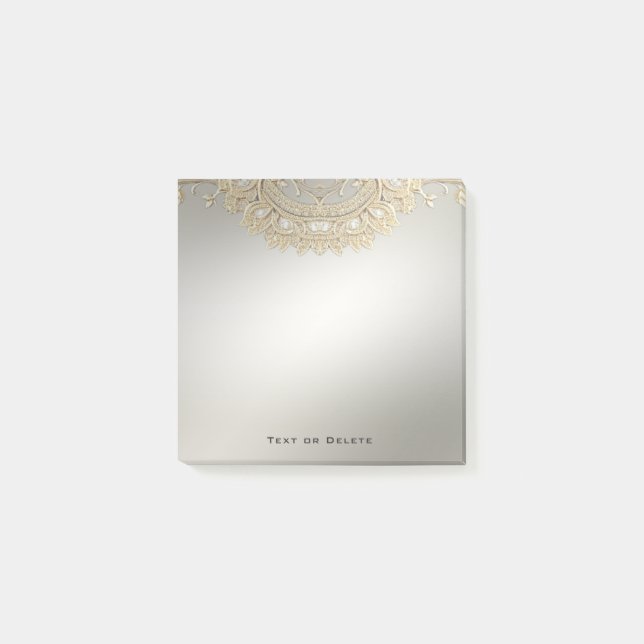 Notas Post-it® Gold Ornate Post (Anverso)