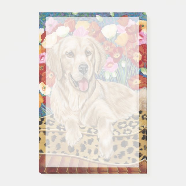 Notas Post-it® Golden Boy Retriever (Anverso)