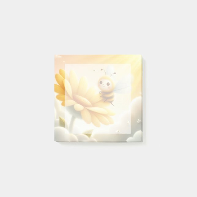 Notas Post-it® Golden Meadow Bee Desk Notes - Post-It Notes (Anverso)