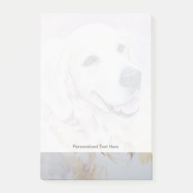 Notas Post-it® Golden retriever (Anverso)