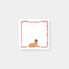 Notas Post-it® Golden Retriever con Gorra negro