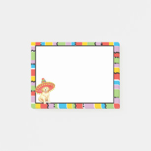 Notas Post-it® Golden retriever de la fiesta