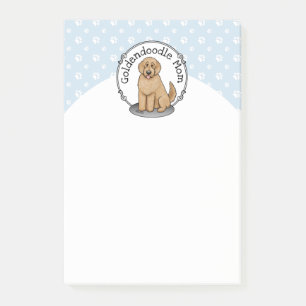 Notas Post-it® Goldendoodle Mom Doodle Mom (rojo dorado)