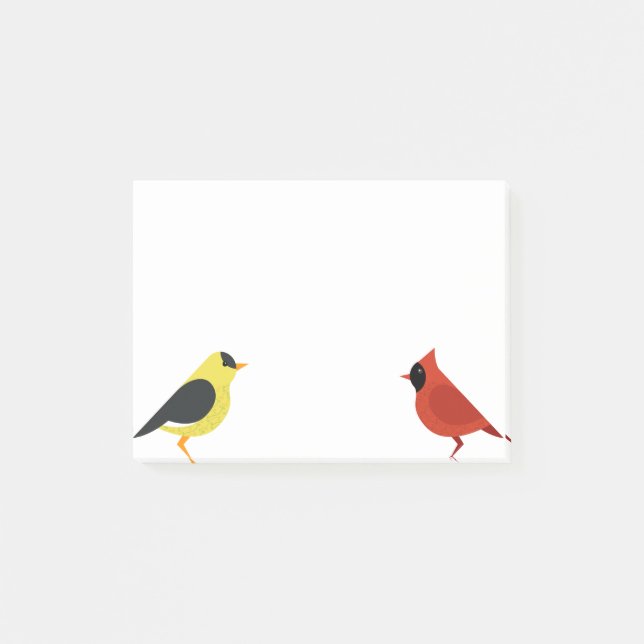 Notas Post-it® Goldfinch Y Cardinal (Anverso)