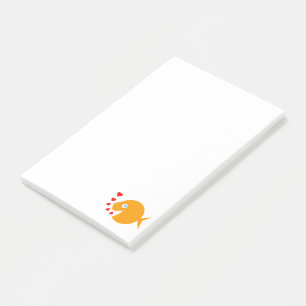 Notas Post-it® Goldfish lindo caprichoso de los ojos azules con