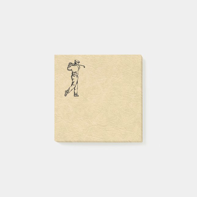 Notas Post-it® Golfer Sport Design Leather Look (Anverso)