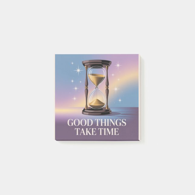 Notas Post-it® Good Things Take Time (Anverso)