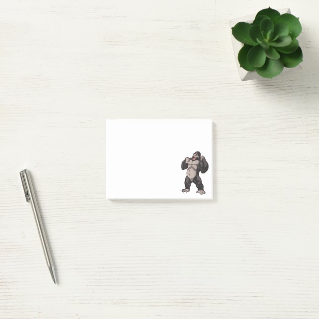 Notas Post-it® Gorila Rugiendo Simio Mono (Oficina)