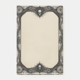 Notas Post-it® Goth Frame with Skulls
