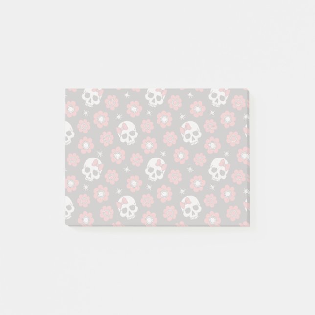 Notas Post-it® Gótico floral de mandarina (Anverso)