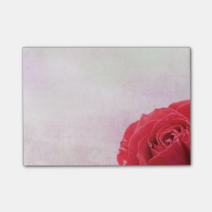 Notas Post-it® Gotita del rosa rojo y de agua
