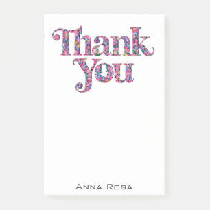 Notas Post-it® *~* Gracias Manifestación Floral Gratitude AP85