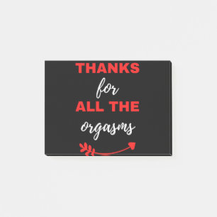 Notas Post-it® Gracias Por Todos Los Orgasmos