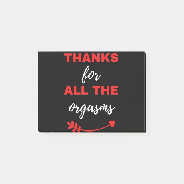 Notas Post-it® Gracias Por Todos Los Orgasmos (Anverso)